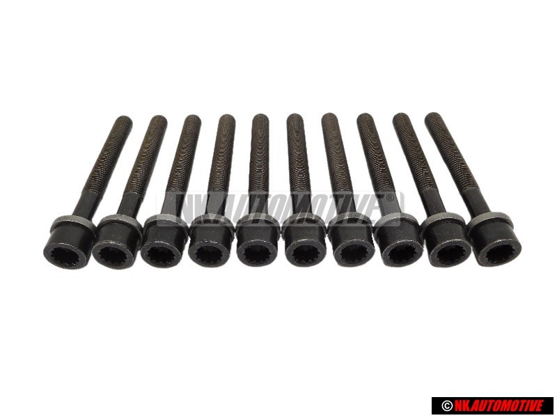 10x VW Original Tornillo Cilindrico Con Cabeza De Estrella Interior - 049103384B