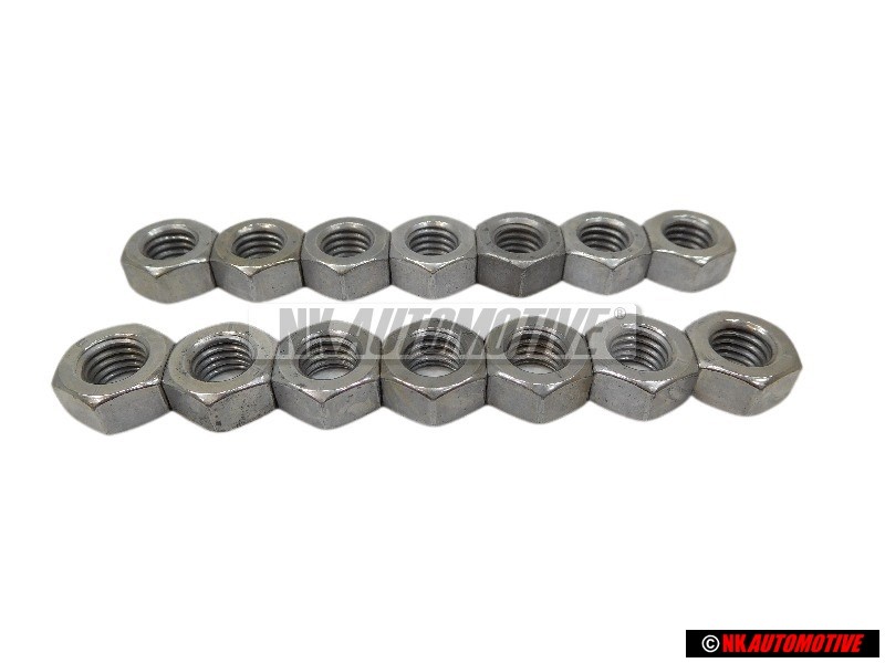 14x VW Original Tuerca Hexagonal - N 01100840