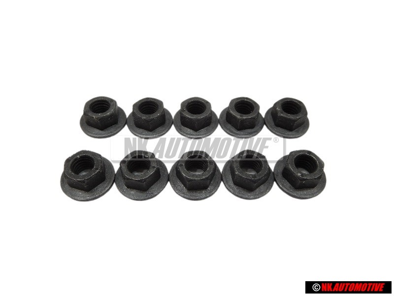 10x VW Original Tuerca De Collar Hexagonal - N 90175205