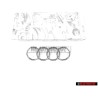 Audi Original Anillos Frente Simbolo Insignia Emblema Cromo - 811853601