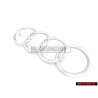 Audi Original Anillos Frente Simbolo Insignia Emblema Cromo - 811853601