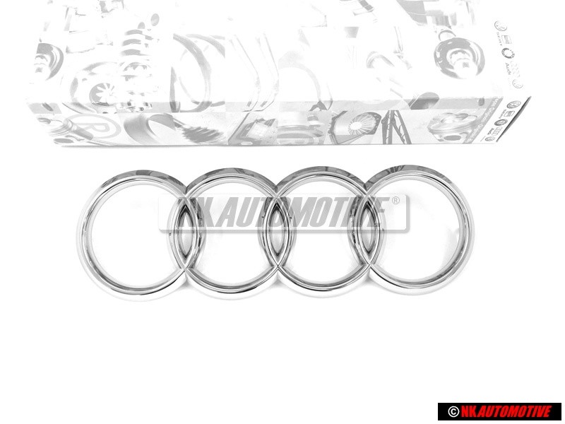 Audi Original Anillos Frente Simbolo Insignia Emblema Cromo - 811853605A