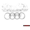 Audi Original Anillos Frente Simbolo Insignia Emblema Cromo - 811853605A