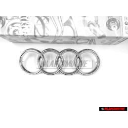 Audi Original Anillos Frente Simbolo Insignia Emblema Cromo - 893853605