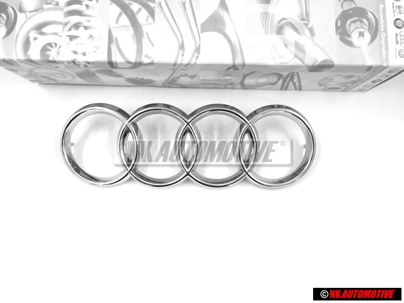 Audi Original Anillos Frente Simbolo Insignia Emblema Cromo - 893853605