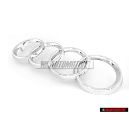 Audi Original Anillos Frente Simbolo Insignia Emblema Cromo - 893853605