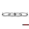 Audi Original Anillos Frente Simbolo Insignia Emblema Cromo - 893853605