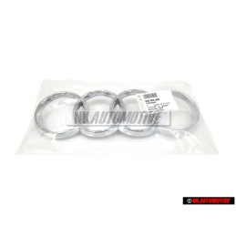 Audi Original Anillos Frente Simbolo Insignia Emblema Cromo - 893853605