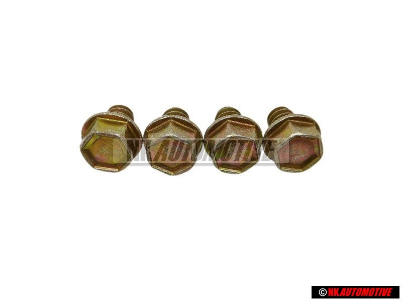 4x VW Original Tornillo Hexagonal P. 