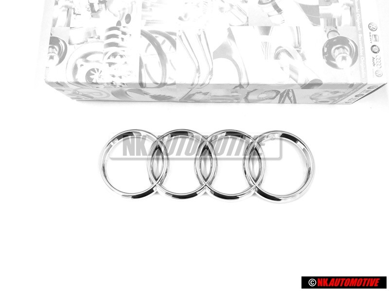 Audi Original Anillos Frente Simbolo Insignia Emblema Cromo - 8N0853605