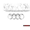 Audi Original Anillos Frente Simbolo Insignia Emblema Cromo - 8N0853605