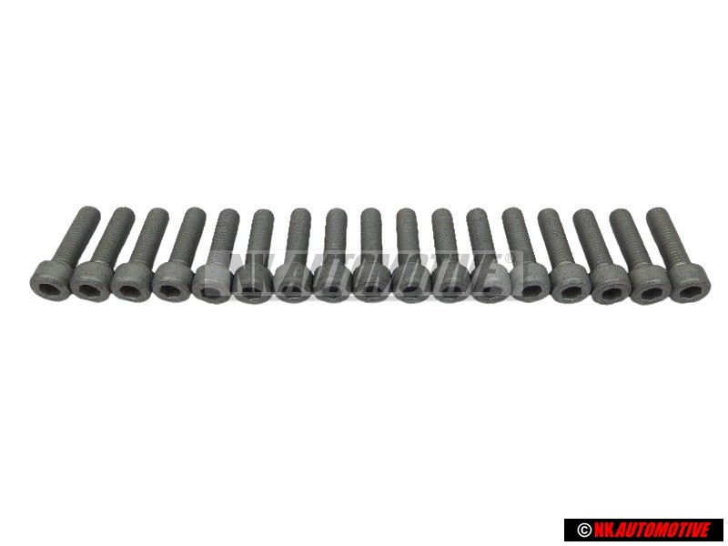17x VW Original Tornillo Cilindrico Con Cabeza De Hexagono Interior - N 0147263
