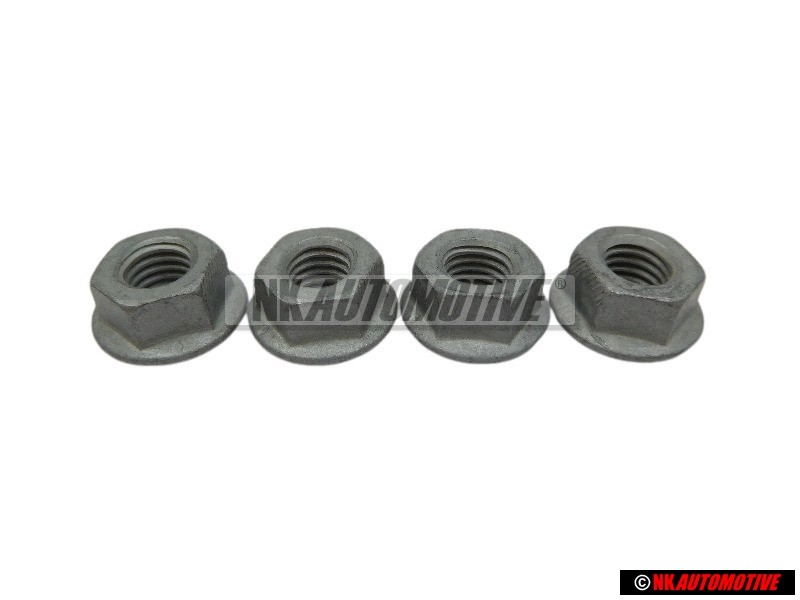 4x VW Original Tuerca De Collar Hexagonal, Autoasegurante - N 90226404
