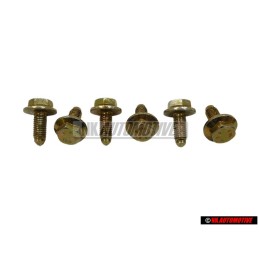 6x VW Original Tornillo Hexagonal Con Collar - N 10141701