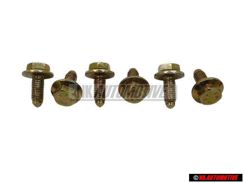 6x VW Original Tornillo Hexagonal Con Collar - N 10141701