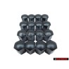 16x VW Original Capuchon P. Tornillo Rueda Negro Satinado - 867601173 01C