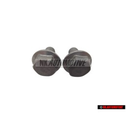 2x VW Original Tornillo Hexagonal Con Collar, Autoblocante - N 0143401