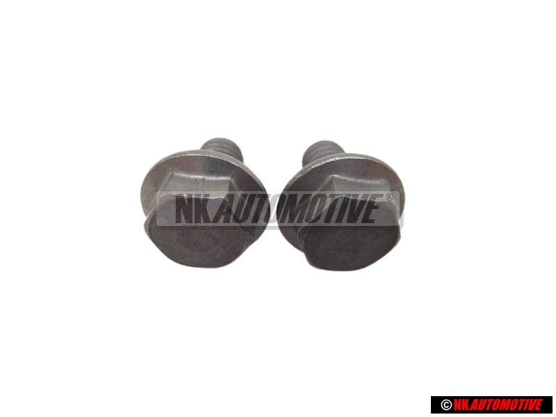 2x VW Original Tornillo Hexagonal Con Collar, Autoblocante - N 0143401