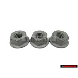 3x VW Original Tuerca De Collar Hexagonal, Autoasegurante - N 90226404