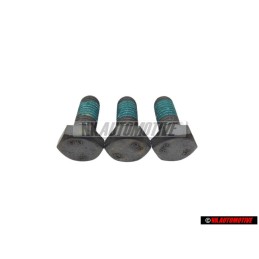 3x VW Original Tornillo Hexagonal, Autoblocante - N 01024041