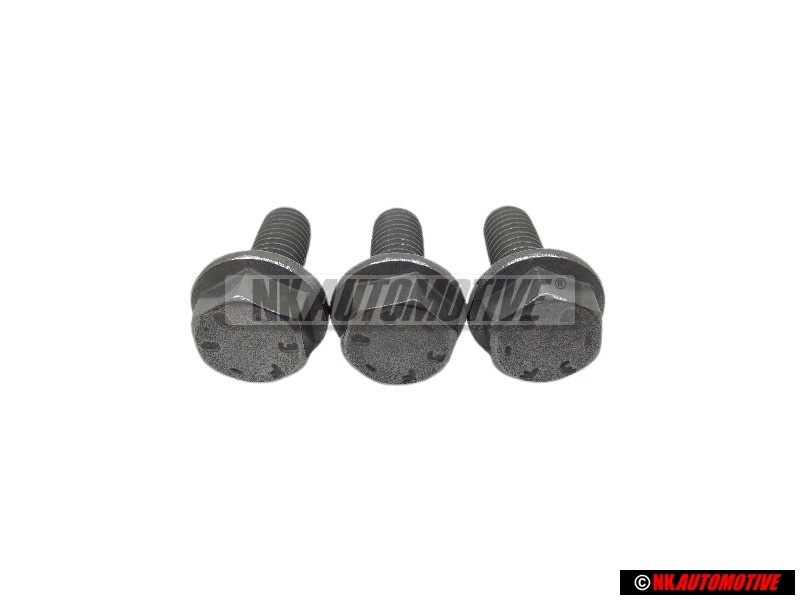 3x VW Original Tornillo Hexagonal Con Collar - N 10155906