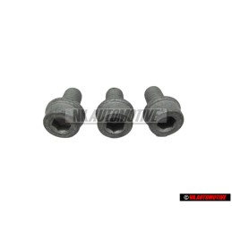3x VW Original Tornillo De Cuello Cilindrico Con Cabeza Hexagono - N 90308607
