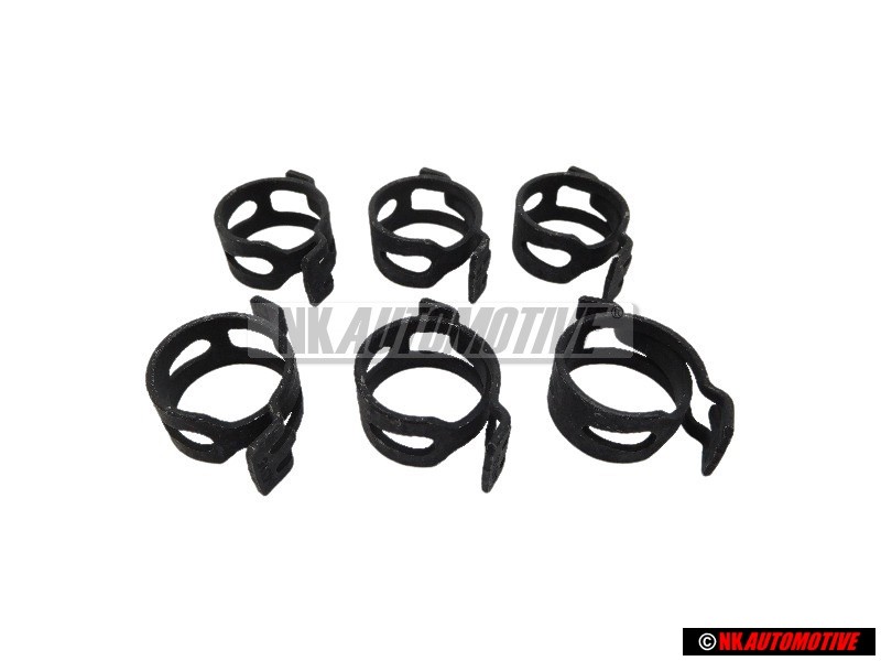 6x VW Original Abrazadera De Fleje Elastico - N 0164021