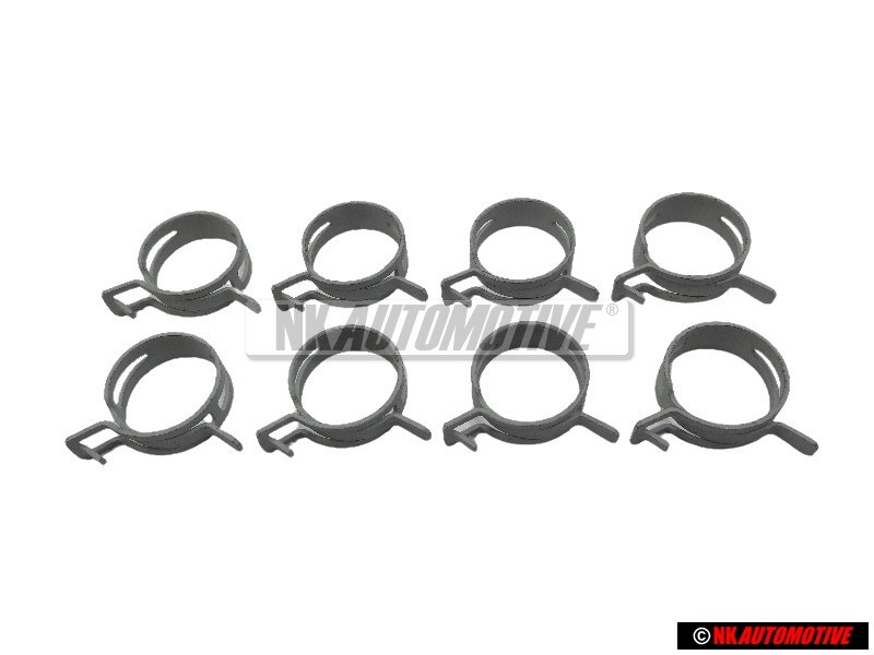 8x VW Original Abrazadera De Fleje Elastico - N 0164101