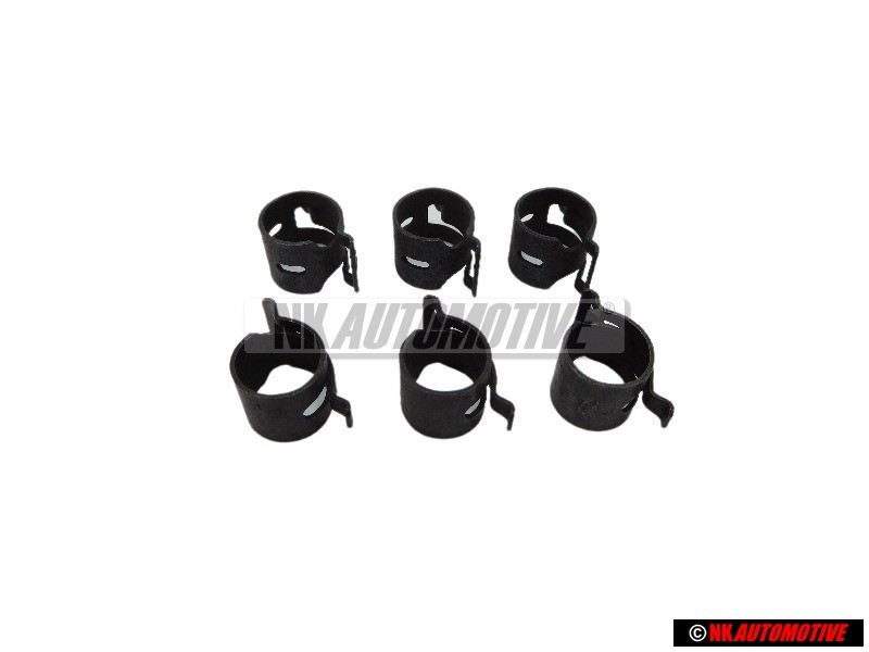 6x VW Original Abrazadera De Fleje Elastico - N 90686701