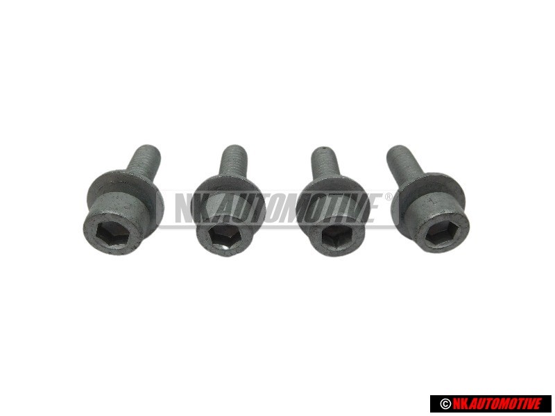 4x VW Original Tornillo Cilindrico Con Cabeza De Hexagono Interior - N 10172501