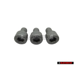 3x VW Original Tornillo Cilindrico Con Cabeza De Hexagono Interior - N 0147067
