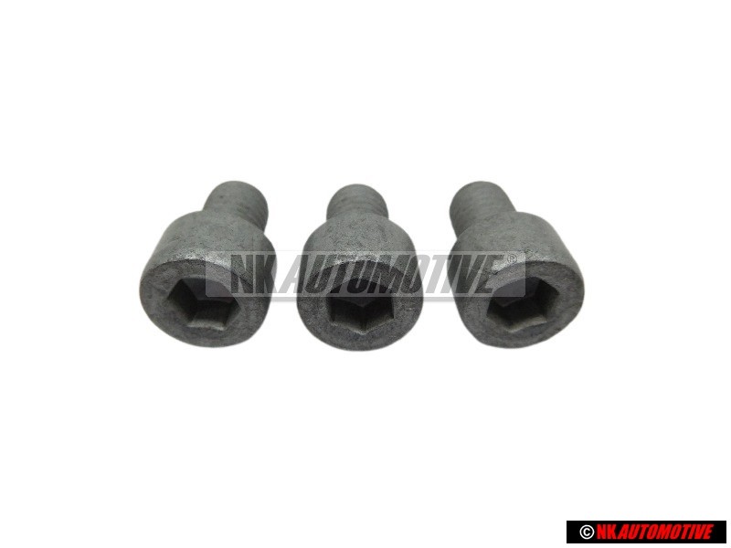 3x VW Original Tornillo Cilindrico Con Cabeza De Hexagono Interior - N 0147067