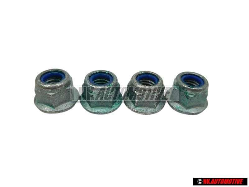 4x VW Original Tuerca De Collar Hexagonal, Autoasegurante - N 90183802
