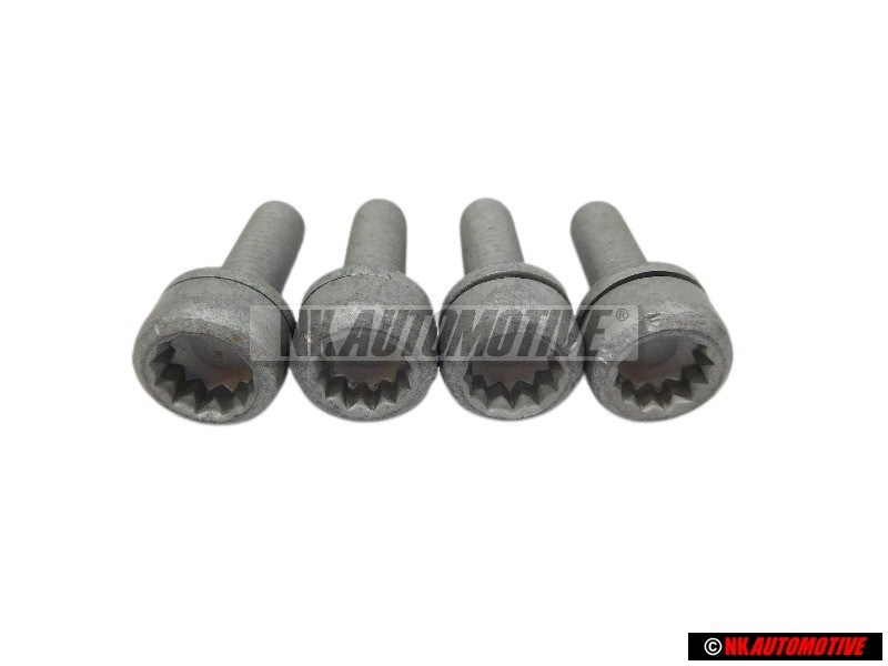 4x VW Original Tornillo Cilindrico Con Cabeza De Hexagono Interior - N 90401901