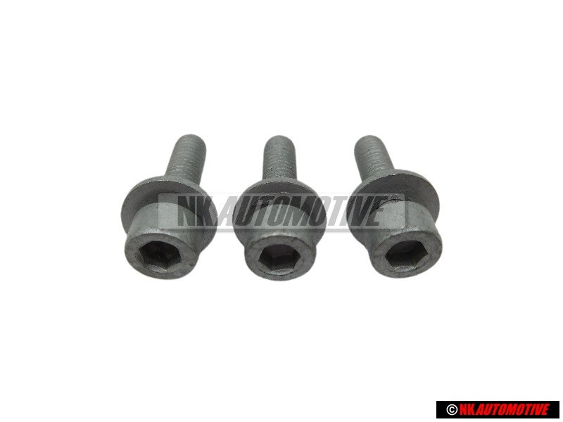 3x VW Original Tornillo Cilindrico Con Cabeza De Hexagono Interior - N 10172501