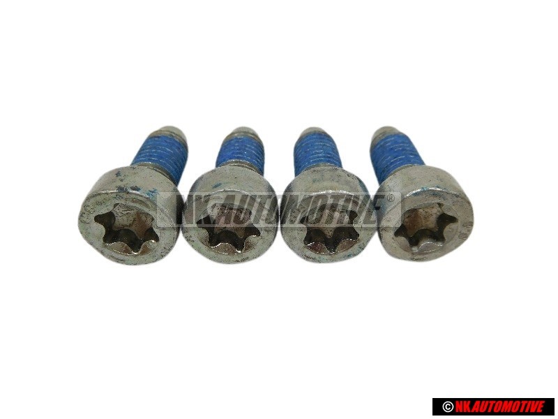4x VW Original Tornillo Cilindrico, Autoasegurante - N 90366303