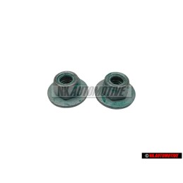 2x VW Original Tuerca Hexagonal, Autoblocante Con Arandela - N 90286703