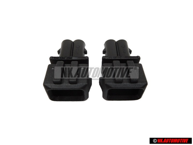 2x VW Original Caja Lenguetas Enchufe Plano - 357972762