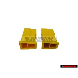 2x VW Original Caja Lenguetas Enchufe Plano - 161971988C