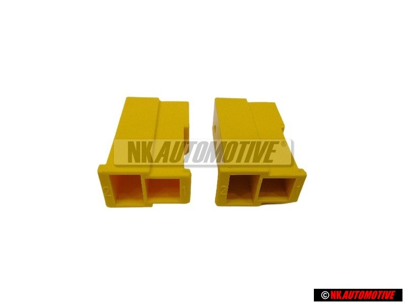 2x VW Original Caja Lenguetas Enchufe Plano - 161971988C