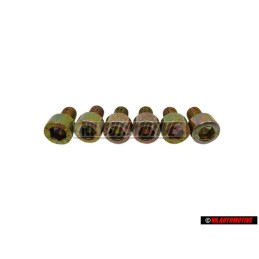 6x VW Original Tornillo Cilindrico Con Cabeza De Hexagono Interior - N 0147506