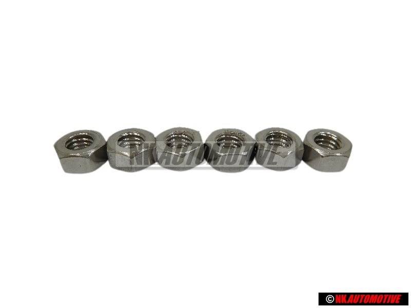 6x VW Original Tuerca Hexagonal - N 01100627