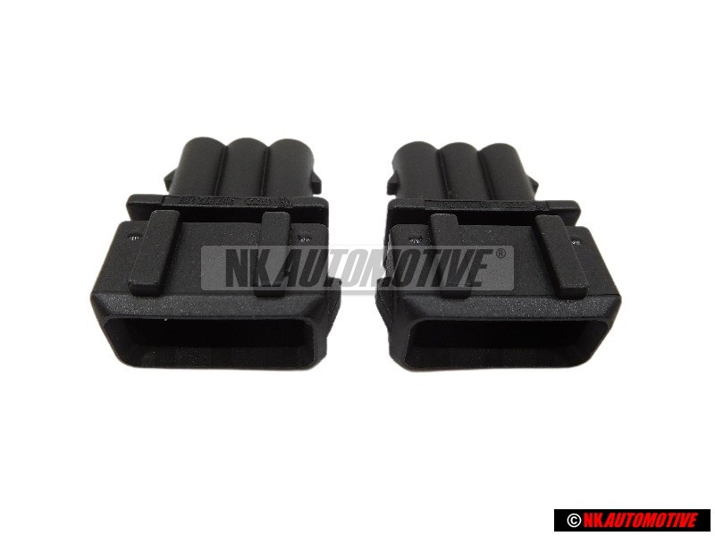 2x VW Original Caja Lenguetas Enchufe Plano - 357972763