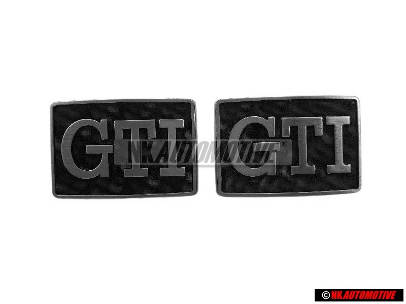 2x VW Original Rotulo Negro Satinado/Cromado Espec - 191853688J GX2
