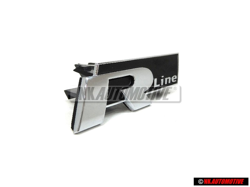 VW Original RLINE Frente Rotulo Insignia Emblema Cromo - 3AA853948 FXC