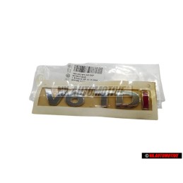 VW Original V6 TDI Trasero Rotulo Insignia Emblema Cromo Rojo - 3B0853675ADGQF