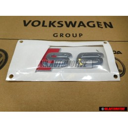 Audi Original S6 Trasero Rotulo Insignia Emblema Cromo Rojo - 4B0853735 2ZZ