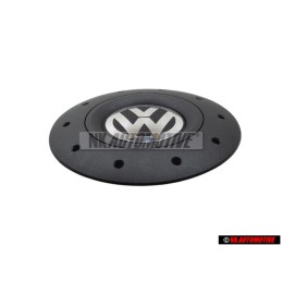 VW Original Tapacubos Negro Satinado/Brillo Cromo - 7H0601151B RVB