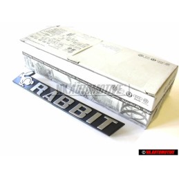 VW Original RABBIT Trasero Rotulo Insignia Emblema Plata Cepillada - 171853687J