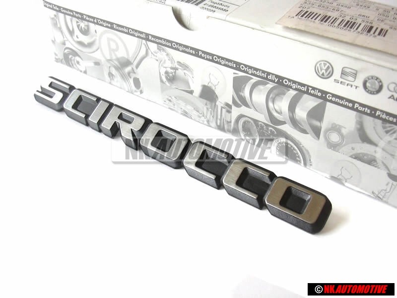VW Original SCIROCCO Trasero Rotulo Insignia Emblema - 533853687Q